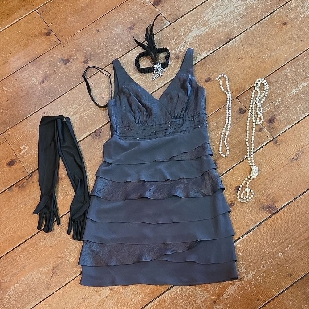 Roaring 20's Flapper Dress With Accessories Adult Size‎ 8